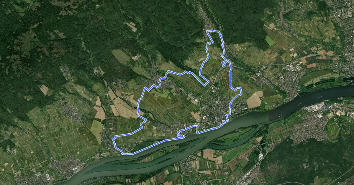 Маршрут Gutenbergweg на спутниковом снимке