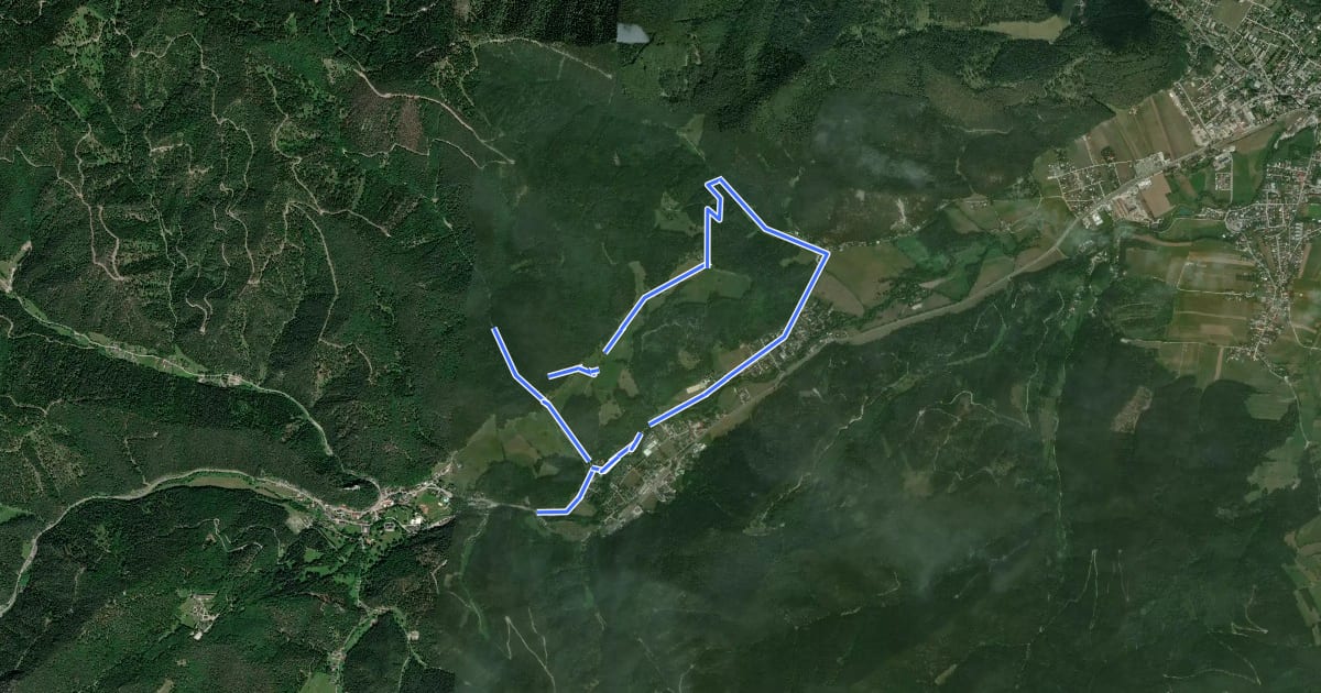 Маршрут Gutensteiner Panoramaweg на спутниковом снимке