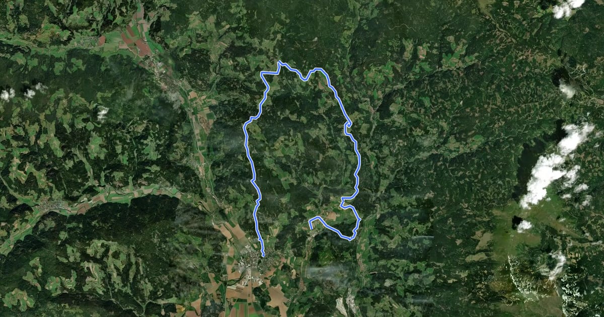Маршрут Guttaring - 7-Kirchenweg на спутниковом снимке