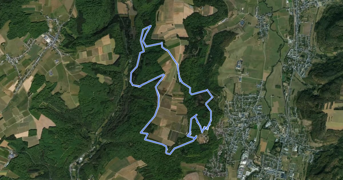 Маршрут Guttland.Trail Fuussepad на спутниковом снимке