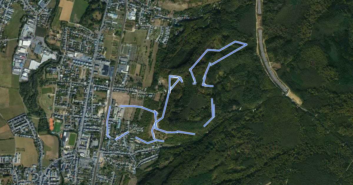 Маршрут Guttland.Trail Raschpëtzer на спутниковом снимке