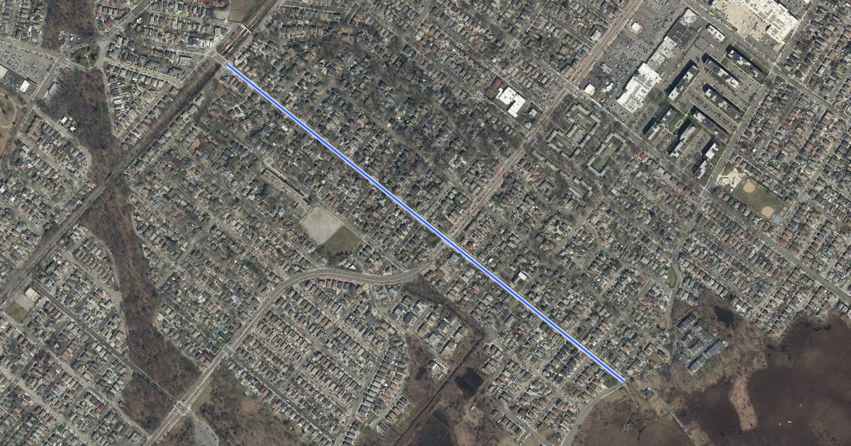 Маршрут Guyon Avenue на спутниковом снимке