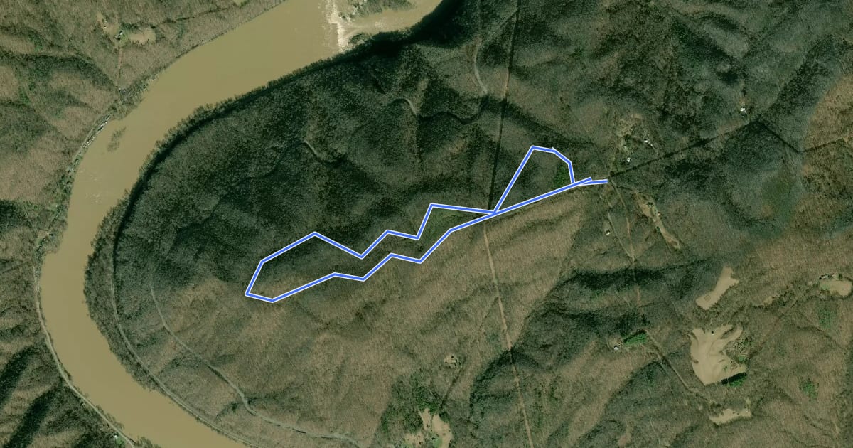 Маршрут Gwinn Ridge Trail на спутниковом снимке