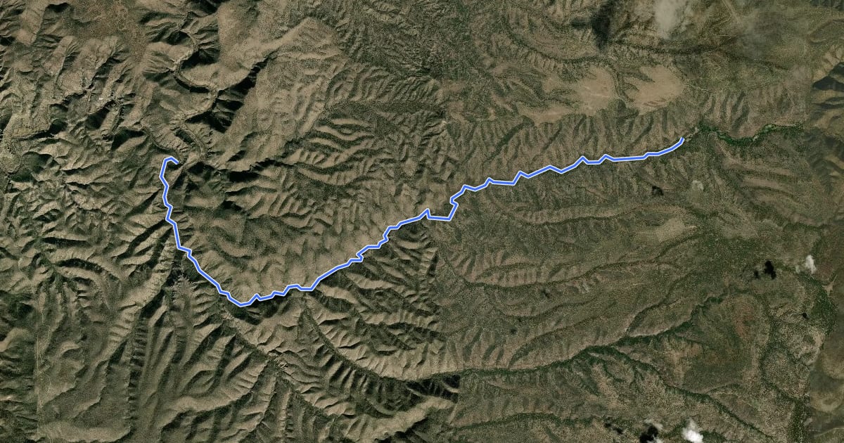 Маршрут GWT - 094 - Black Canyon Trail на спутниковом снимке