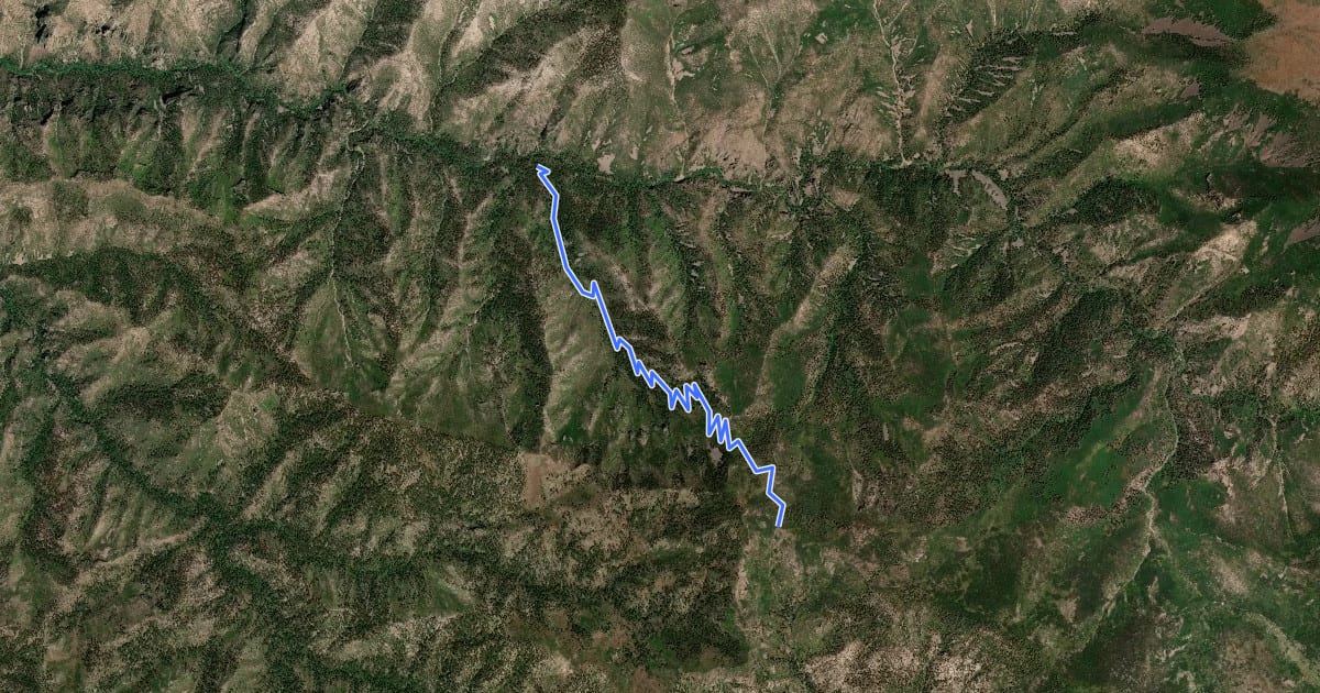 Маршрут GWT - 179 - Deloche/Wynn Canyon Trail на спутниковом снимке