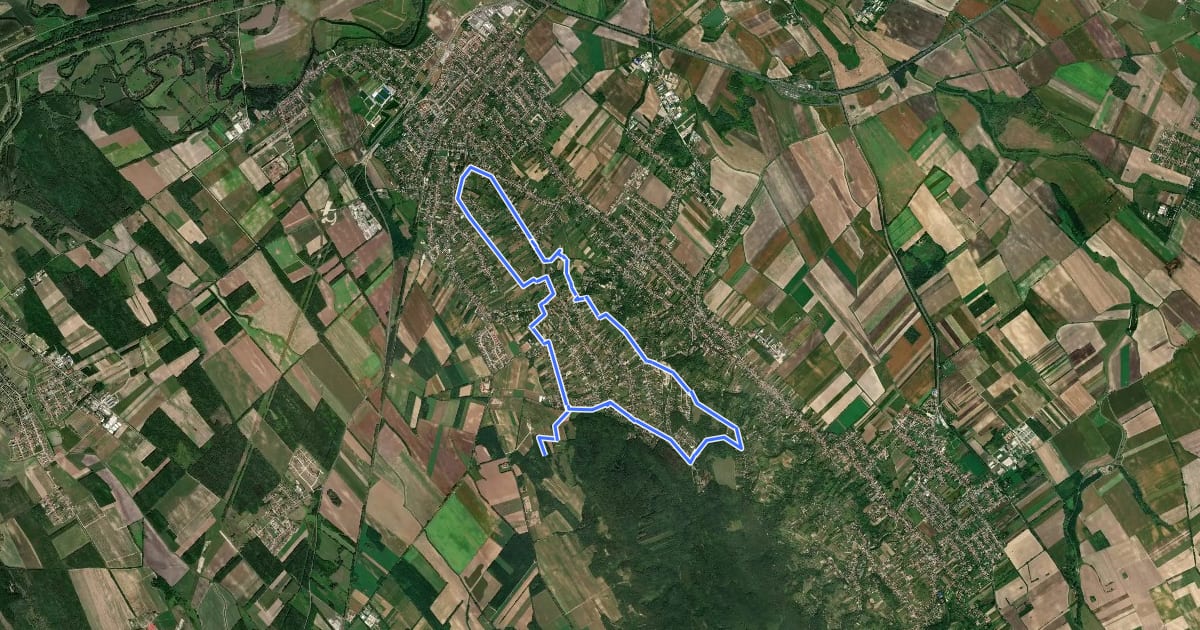 Маршрут Győrújbarát MTB (unofficial) на спутниковом снимке