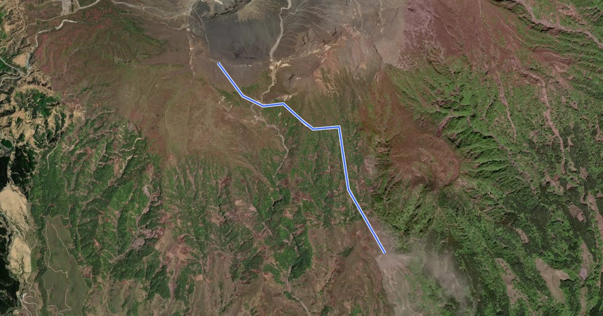 Маршрут Gyogimatsu Trail на спутниковом снимке