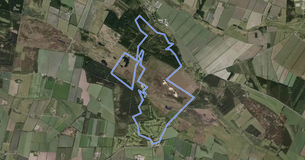 Маршрут Gyttegård Plantage, Mountainbikerute на спутниковом снимке