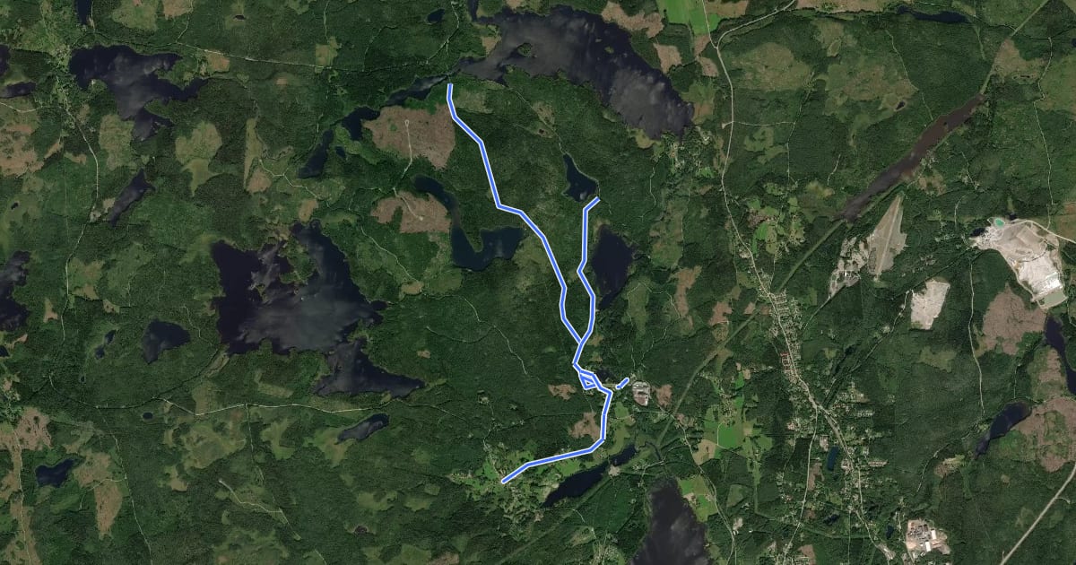 Маршрут Håberget 9,8 km на спутниковом снимке