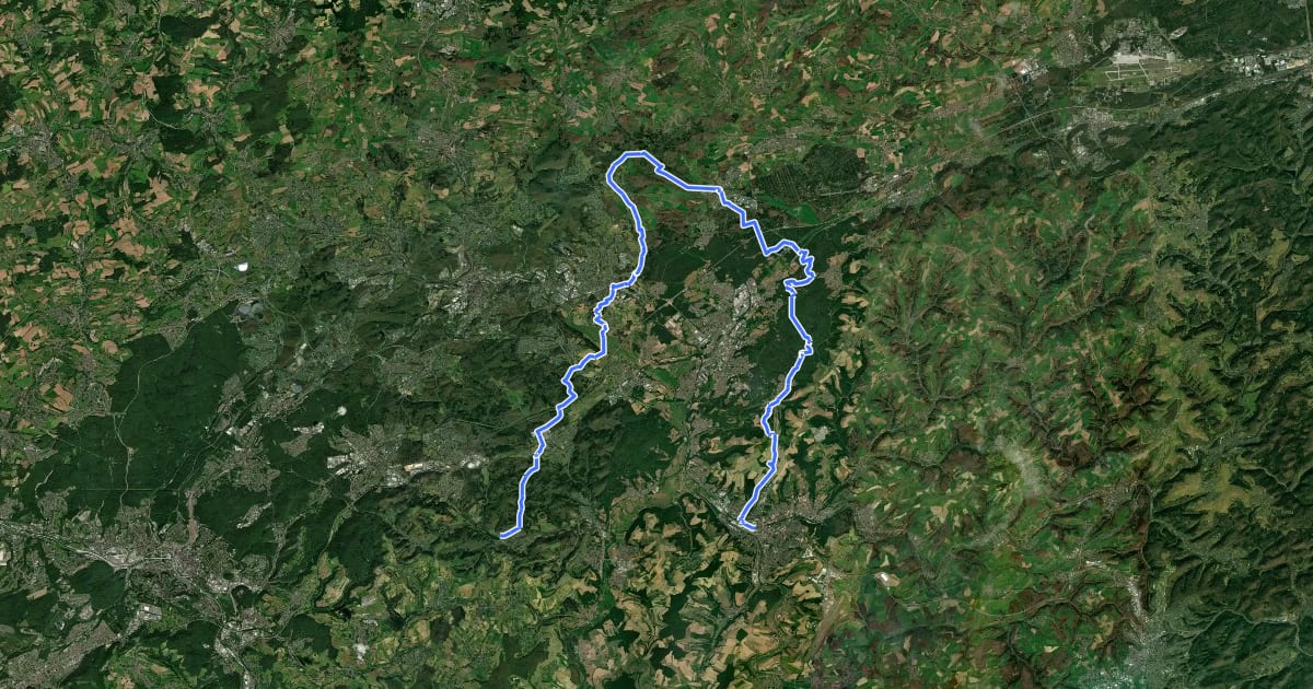 Маршрут Höcherbergweg на спутниковом снимке