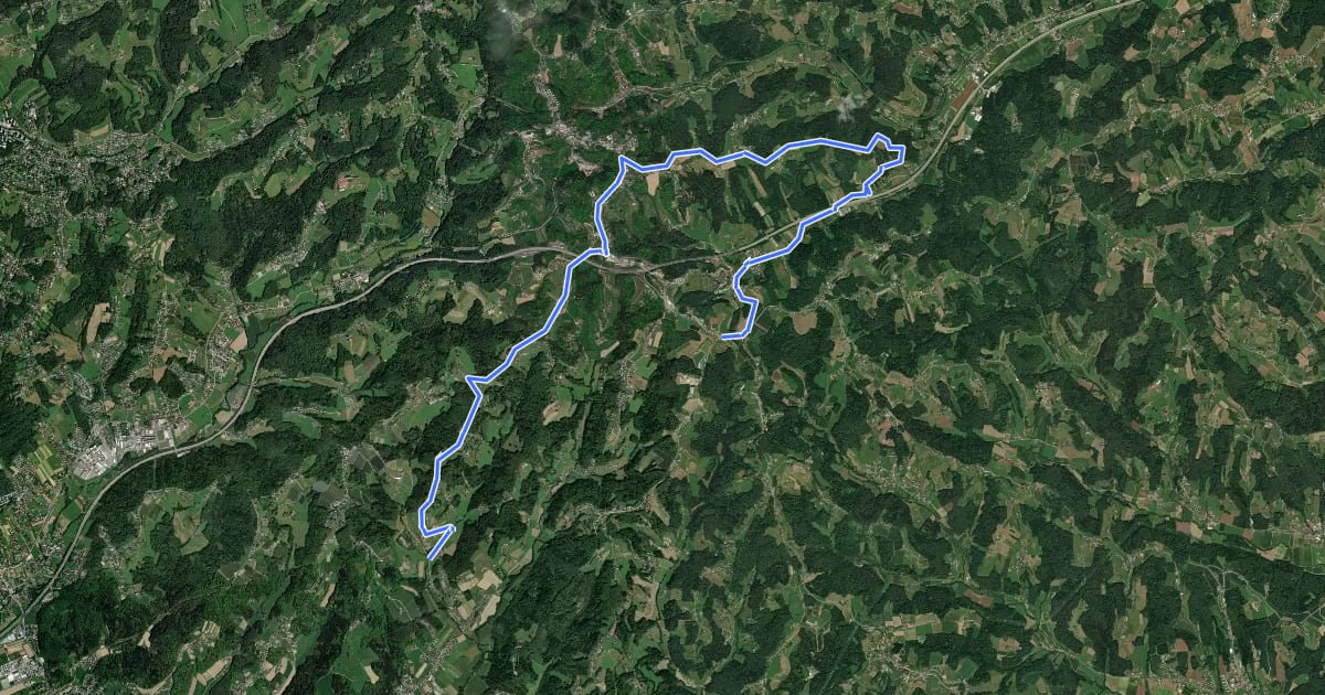 Маршрут Höchschmied Rad-Fitness-Tour на спутниковом снимке