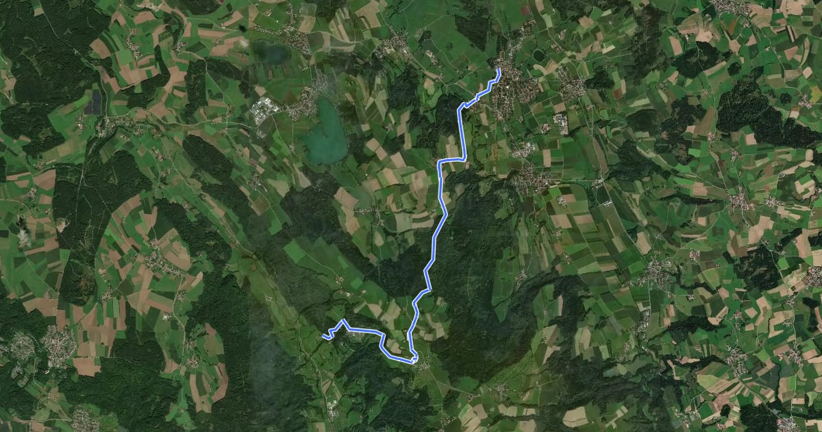 Маршрут Höchsten - Wilhelmsdorf на спутниковом снимке