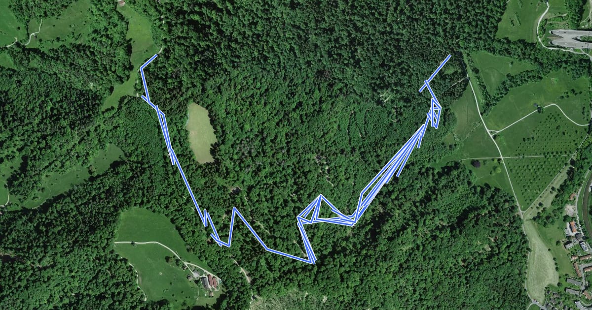 Маршрут Höcklertrail на спутниковом снимке