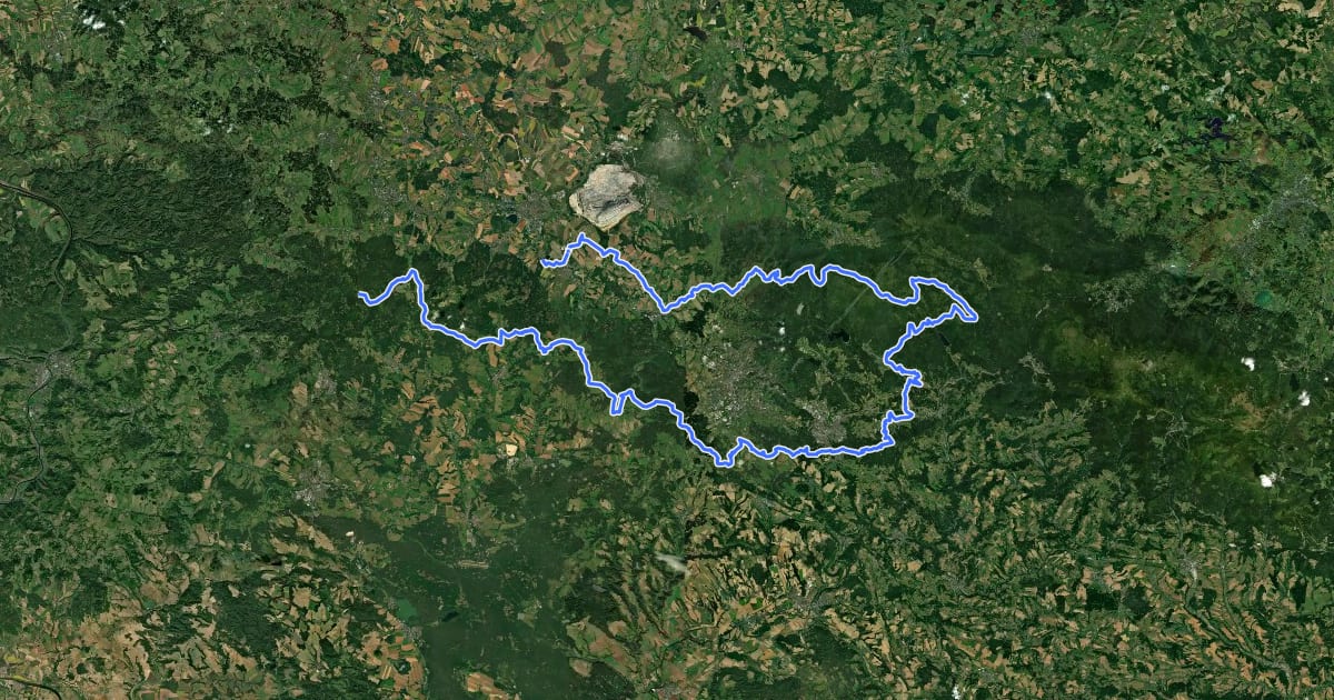 Маршрут Hřebenovka на спутниковом снимке