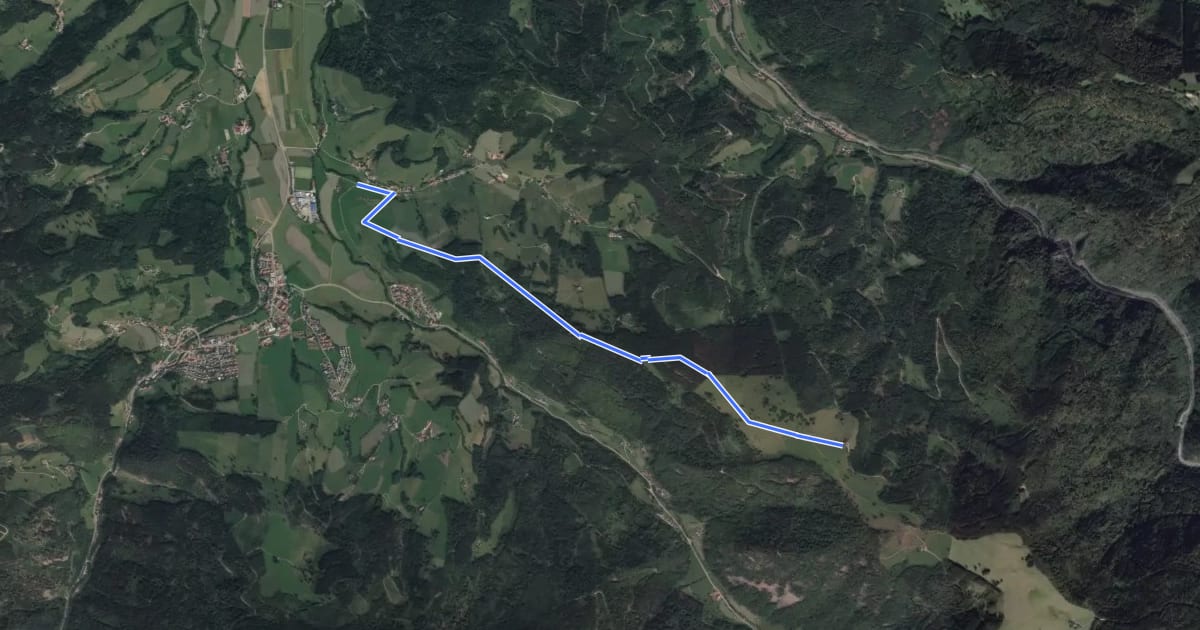 Маршрут Höfener Hütte - Weilersbach на спутниковом снимке
