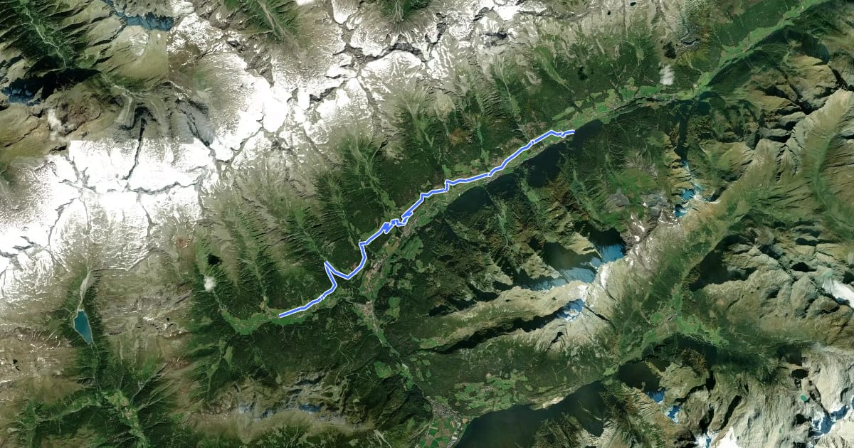 Маршрут Höfeweg на спутниковом снимке