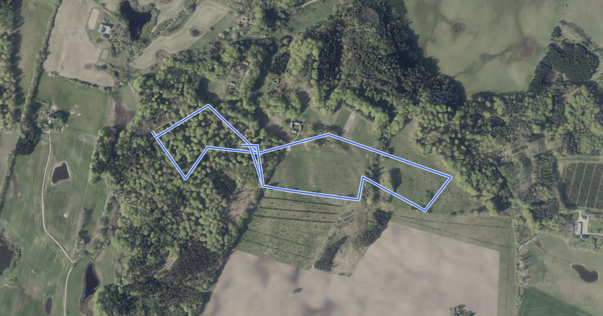 Маршрут Høgdal rød rute на спутниковом снимке