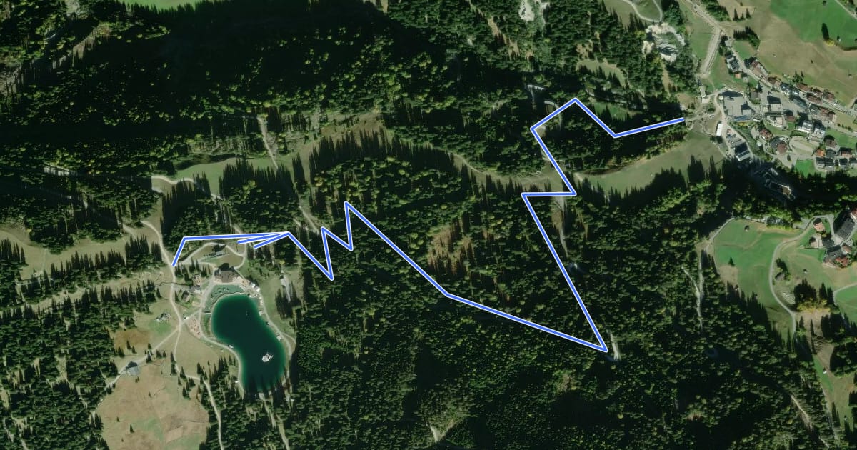 Маршрут Högtrail на спутниковом снимке