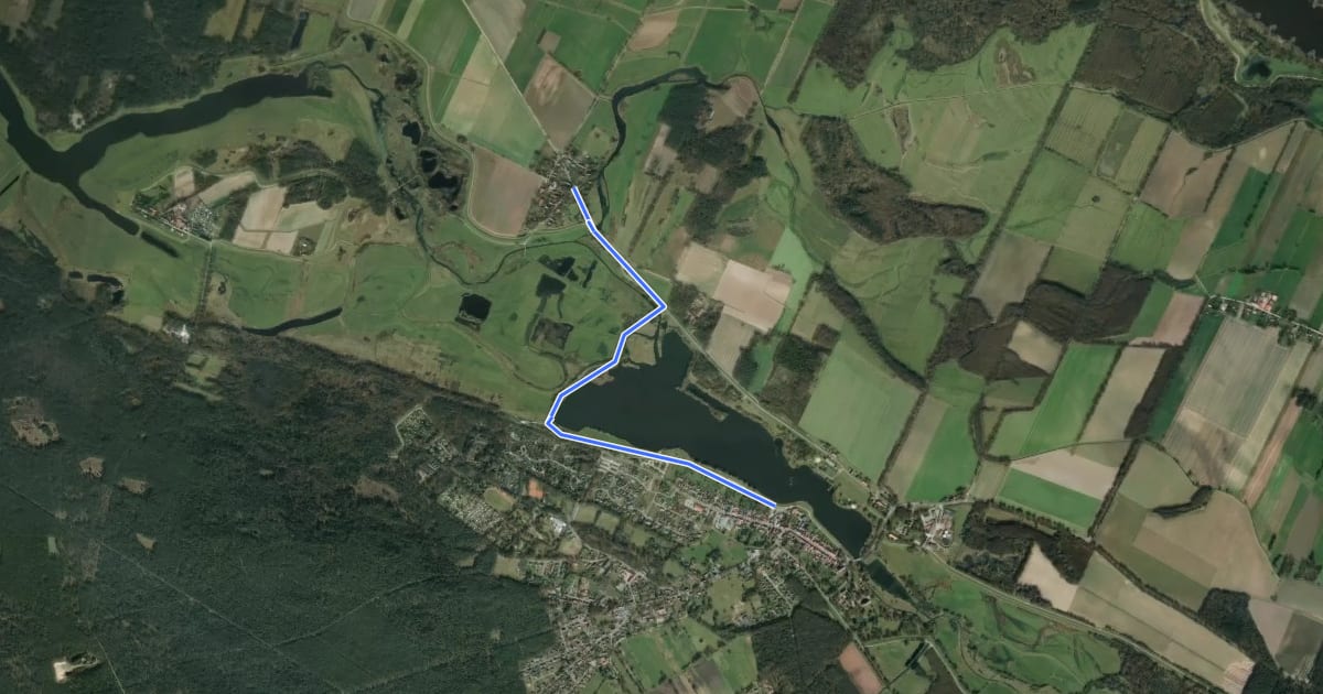Маршрут Höhbeck-Elbholz-Weg Abkürzung на спутниковом снимке