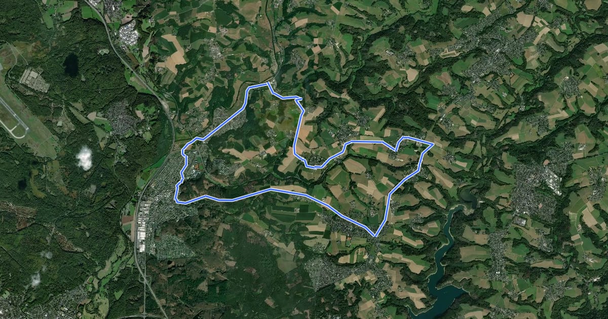 Маршрут Höhen-Route на спутниковом снимке