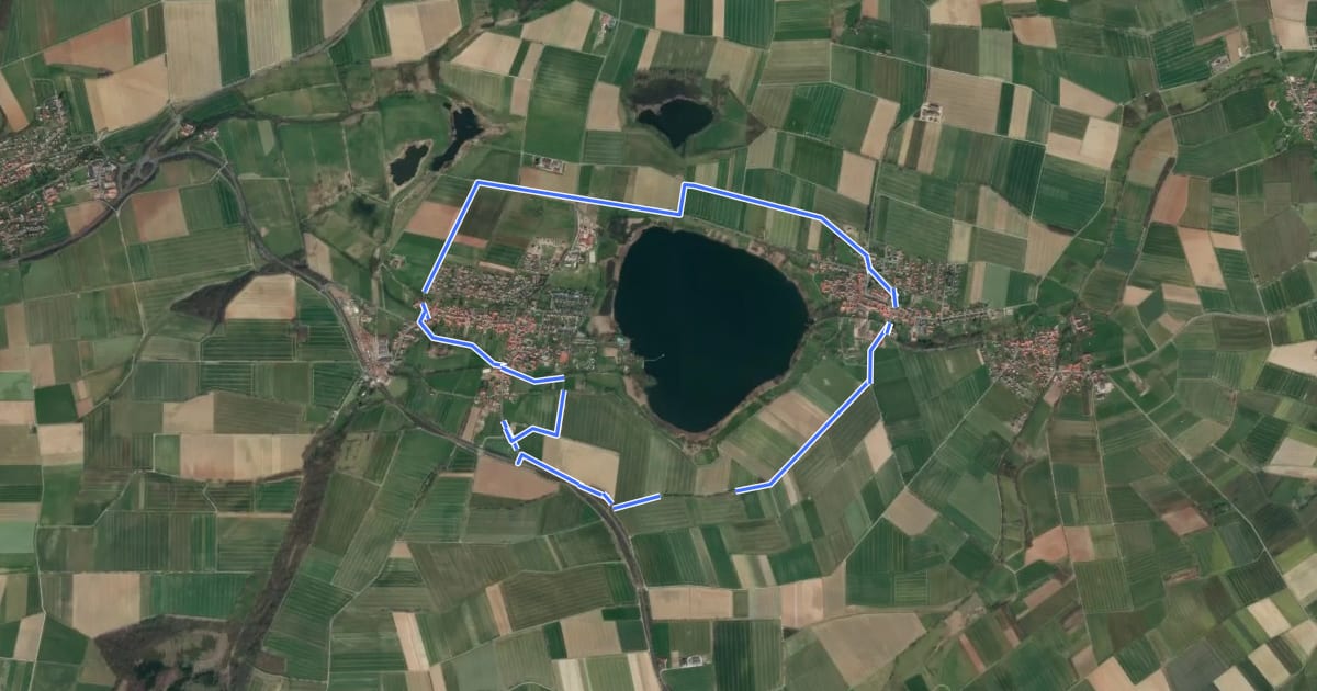 Маршрут Höhen-Rundweg Seeburger See на спутниковом снимке