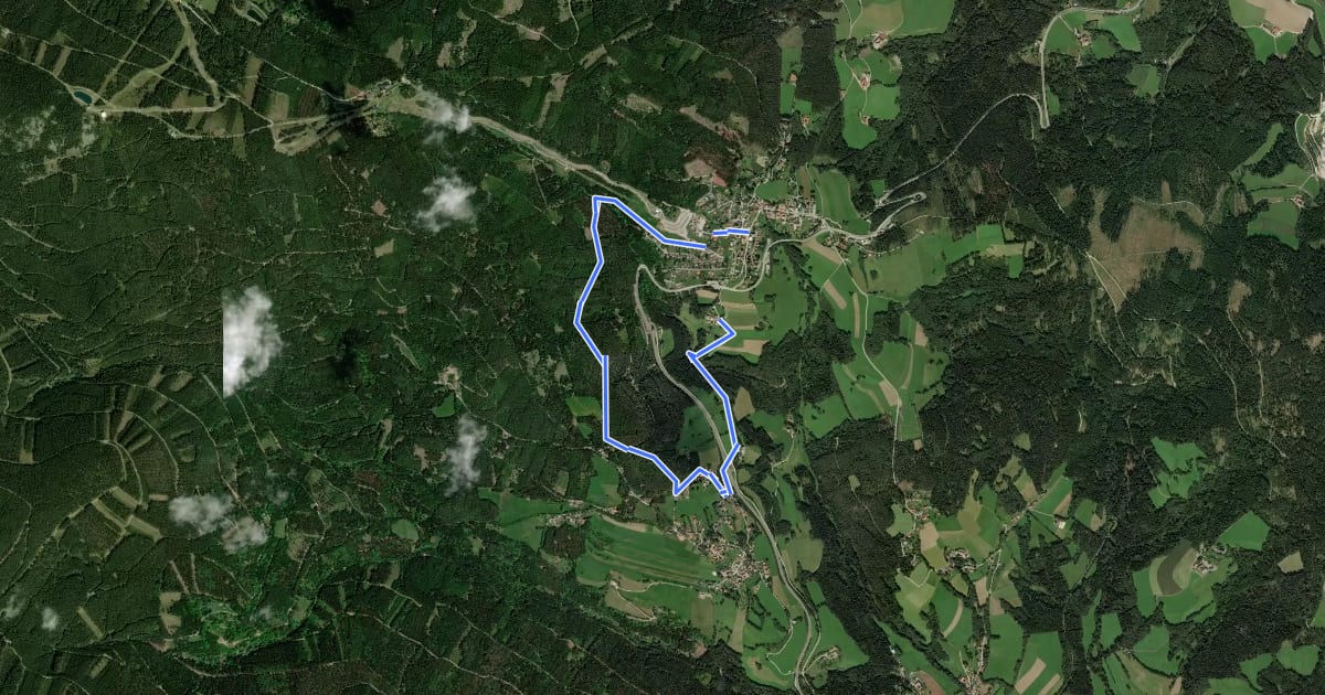 Маршрут Höhenluftkurort Rundweg на спутниковом снимке