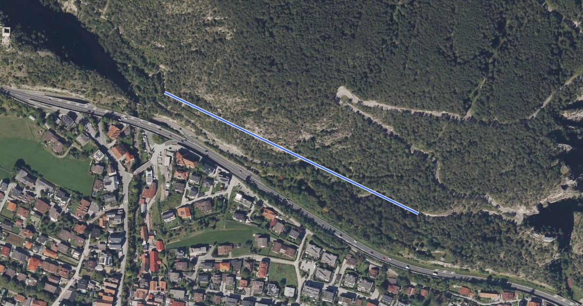 Маршрут Höhenpromenade на спутниковом снимке