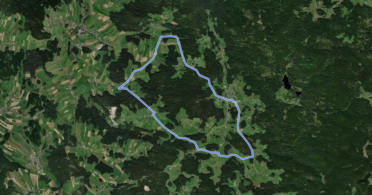 Маршрут Höhenradweg на спутниковом снимке