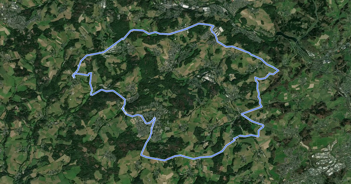Маршрут Höhenroute на спутниковом снимке