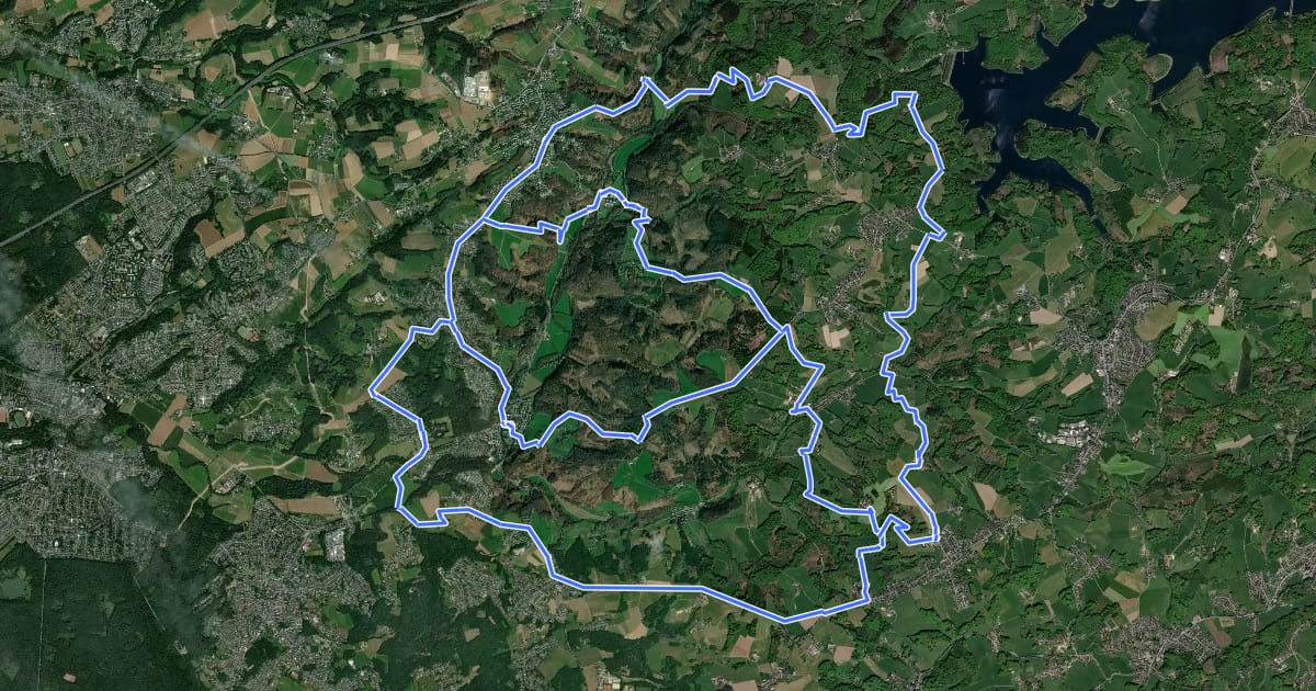 Маршрут Höhenroute на спутниковом снимке