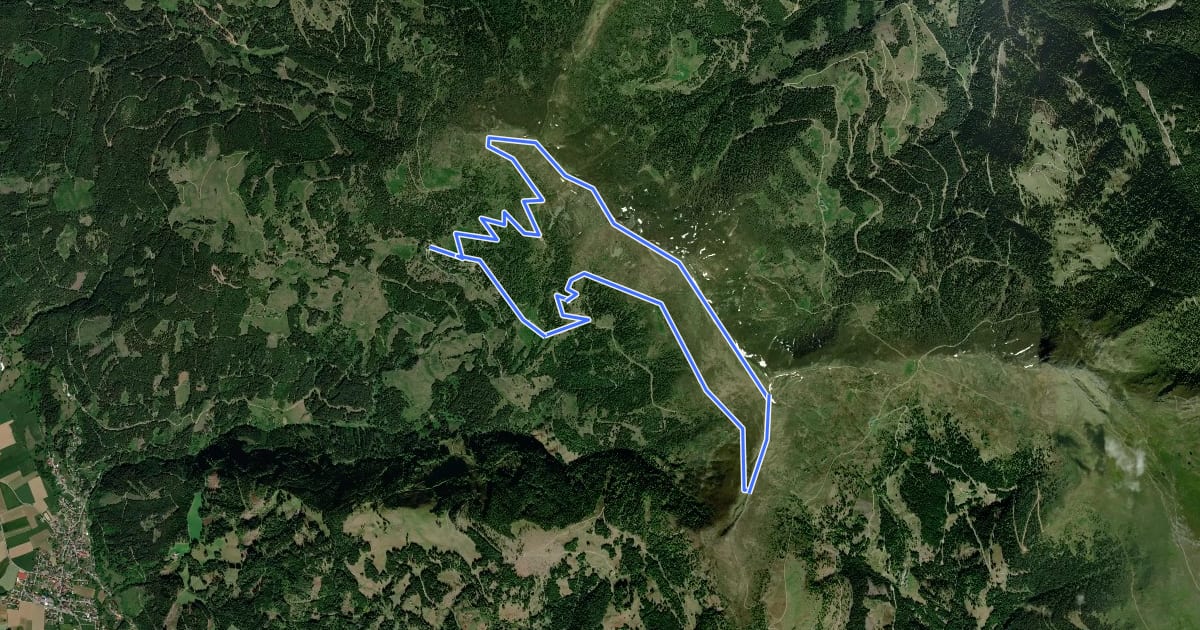 Маршрут Höhenrundwanderweg на спутниковом снимке