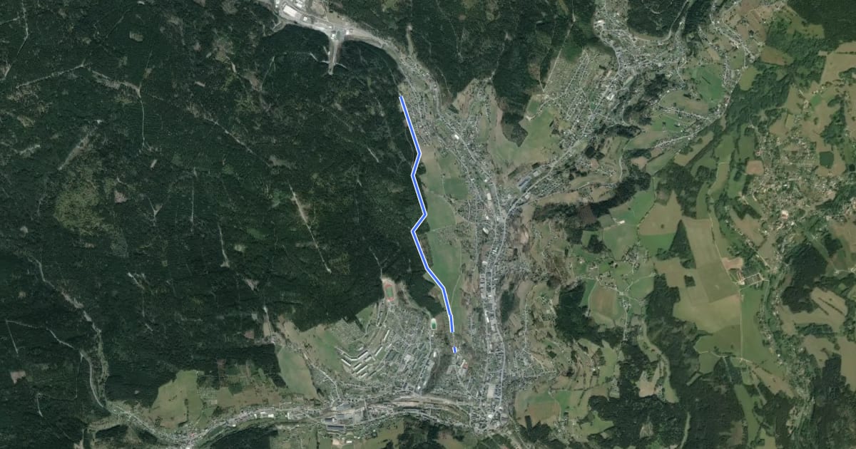 Маршрут Höhensteig - Rundweg Klingenthal-Zwota на спутниковом снимке