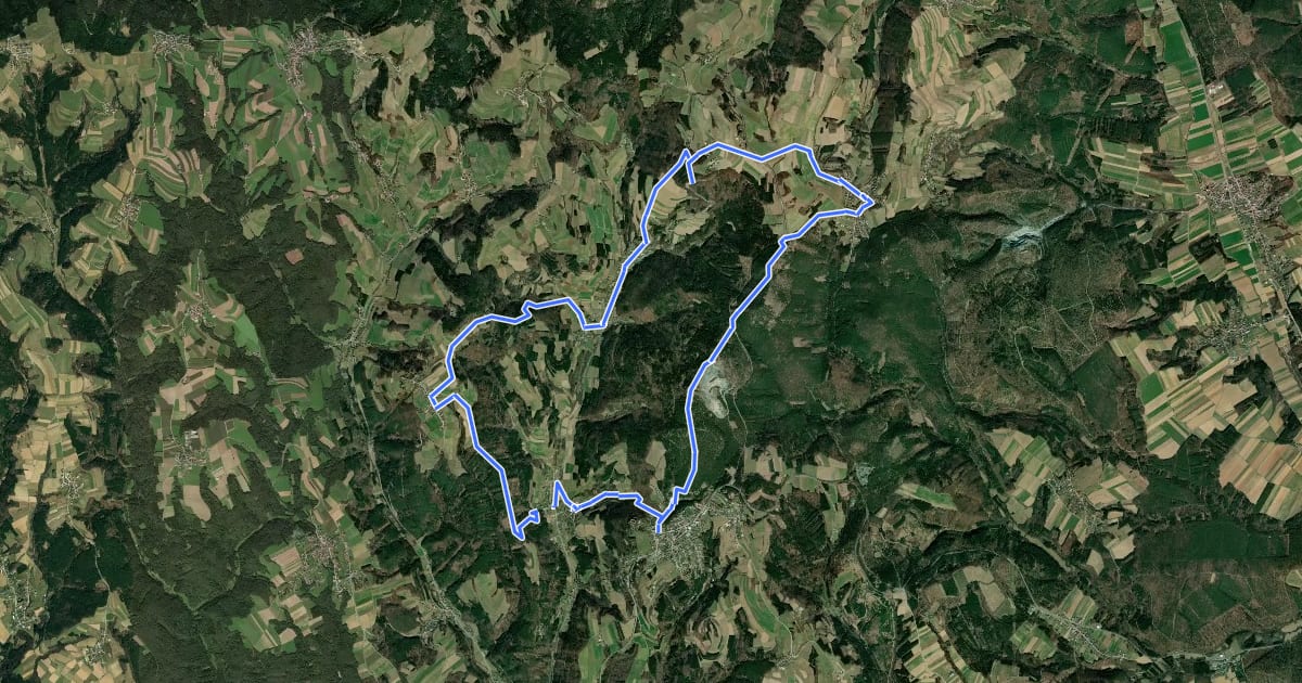 Маршрут Höhenwanderweg (Ortsteile der Großgemeinde Bernstein) на спутниковом снимке