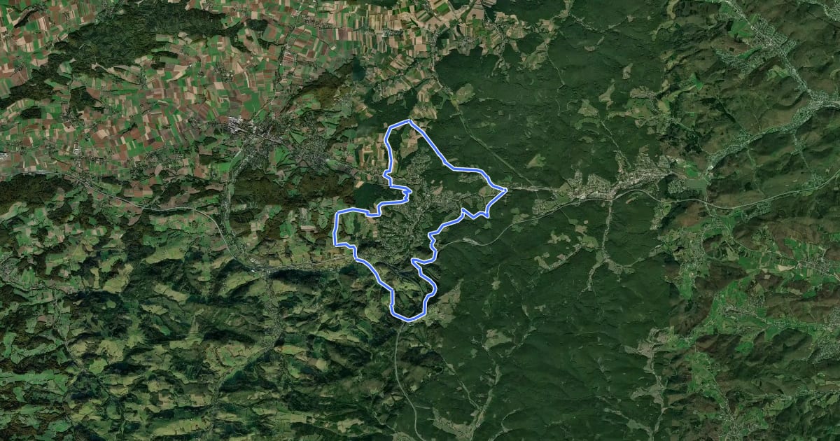 Маршрут Höhenwanderweg um Eichgraben на спутниковом снимке