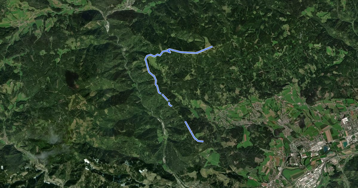 Маршрут Höhenweg на спутниковом снимке