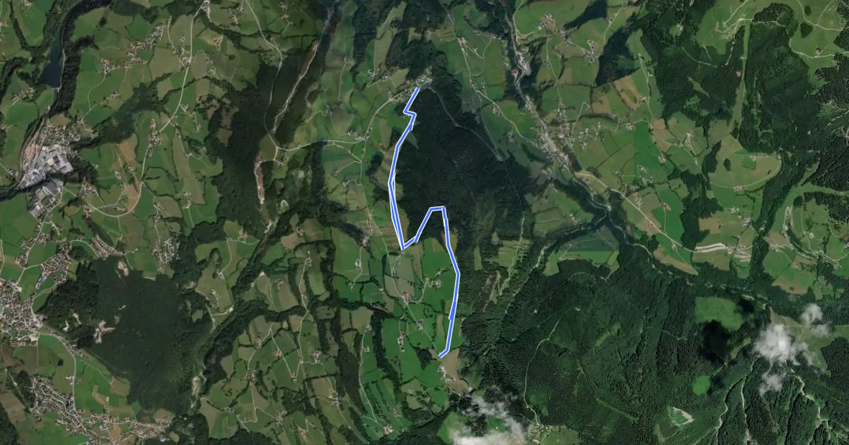 Маршрут Höhenweg на спутниковом снимке