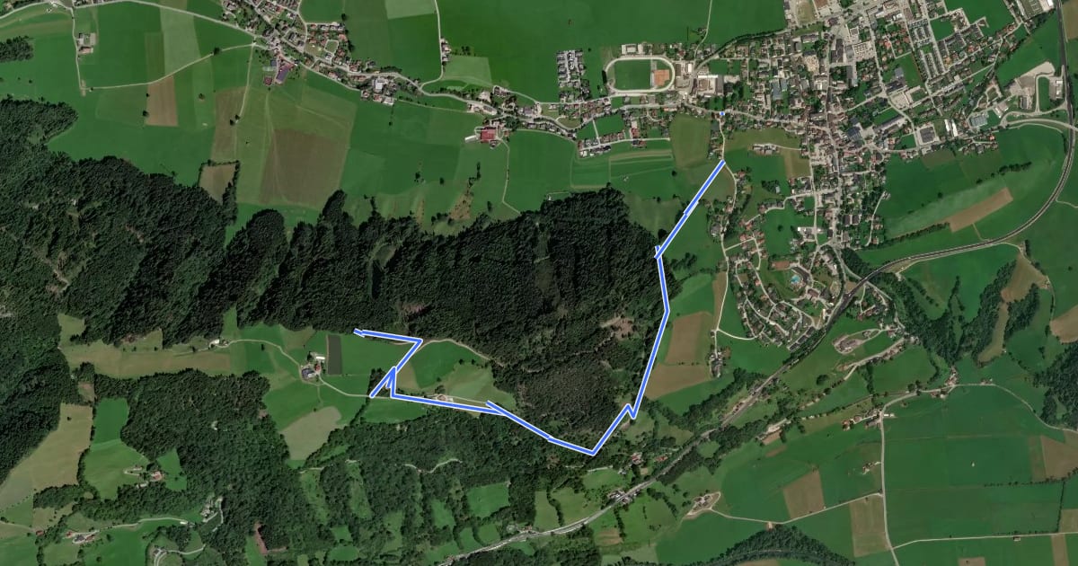 Маршрут Höhenweg на спутниковом снимке