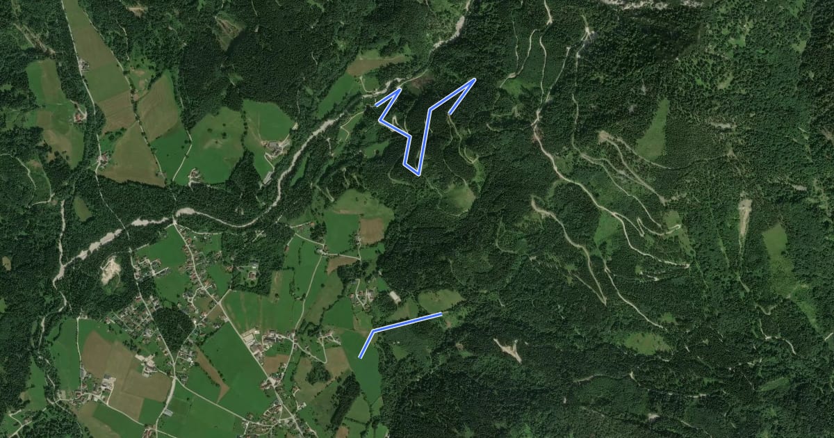 Маршрут Höhenweg на спутниковом снимке