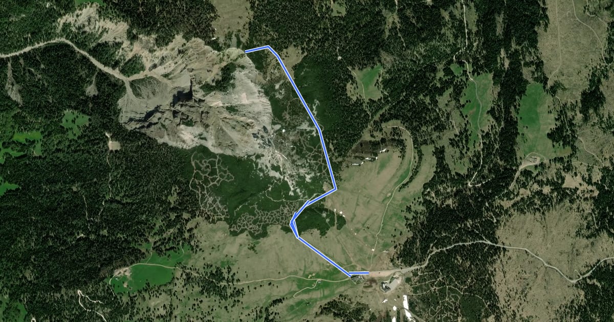 Маршрут Höhenweg на спутниковом снимке