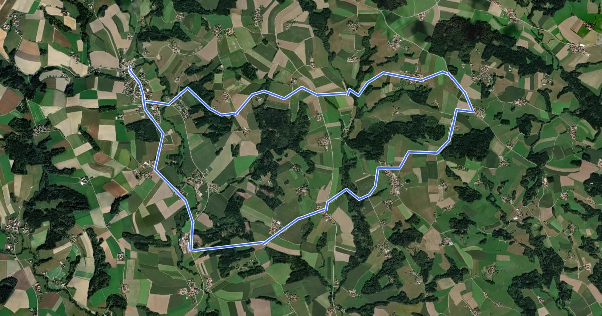 Маршрут Höhenweg на спутниковом снимке