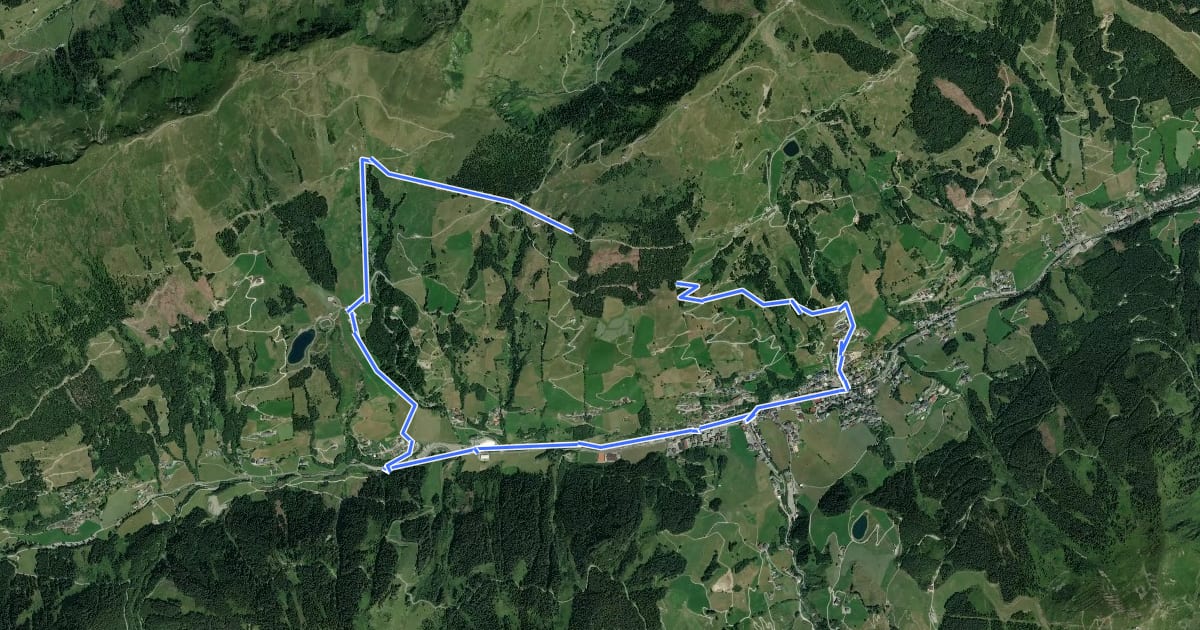 Маршрут Höhenweg 4 на спутниковом снимке