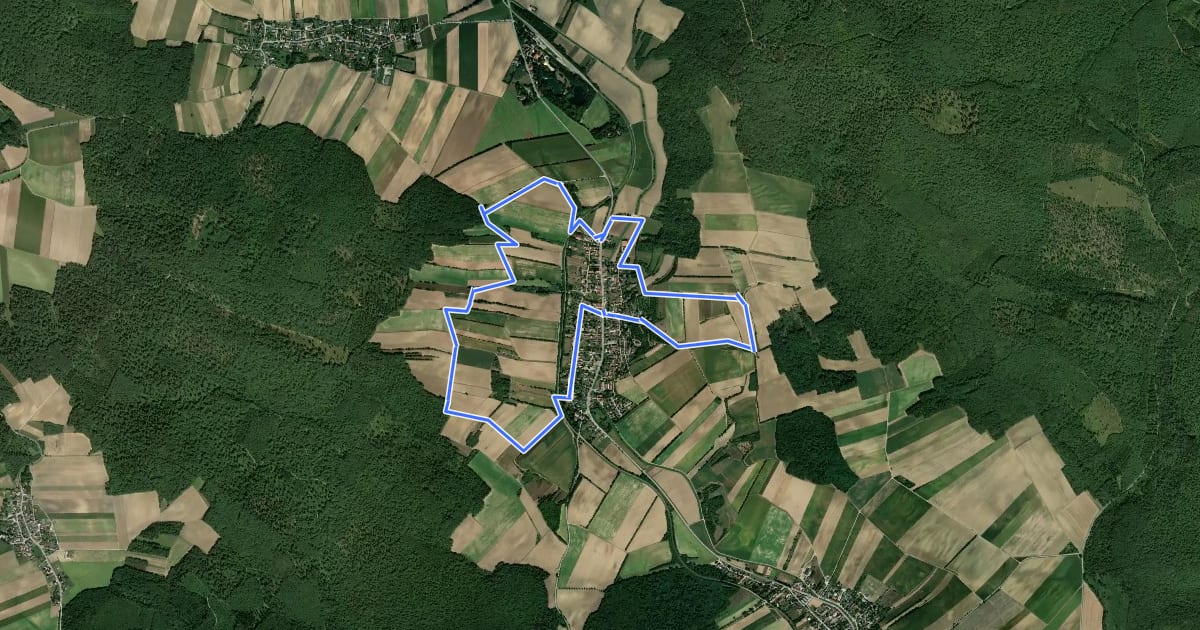 Маршрут Höhenweg Hörersdorf на спутниковом снимке