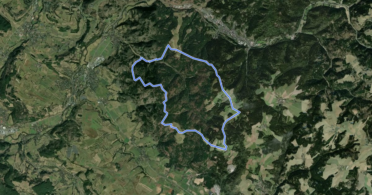 Маршрут Höhenweg RWF 57 на спутниковом снимке