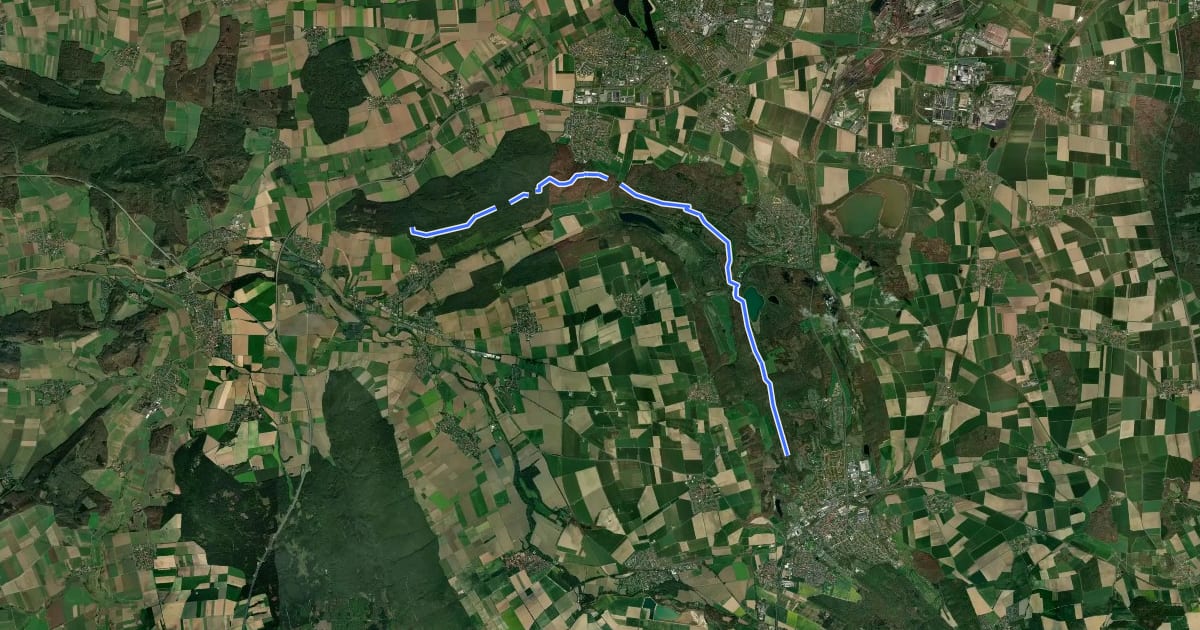 Маршрут Höhenweg Salzgitter на спутниковом снимке