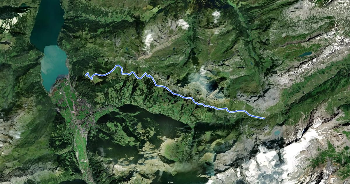Маршрут Höhenweg Schächental на спутниковом снимке