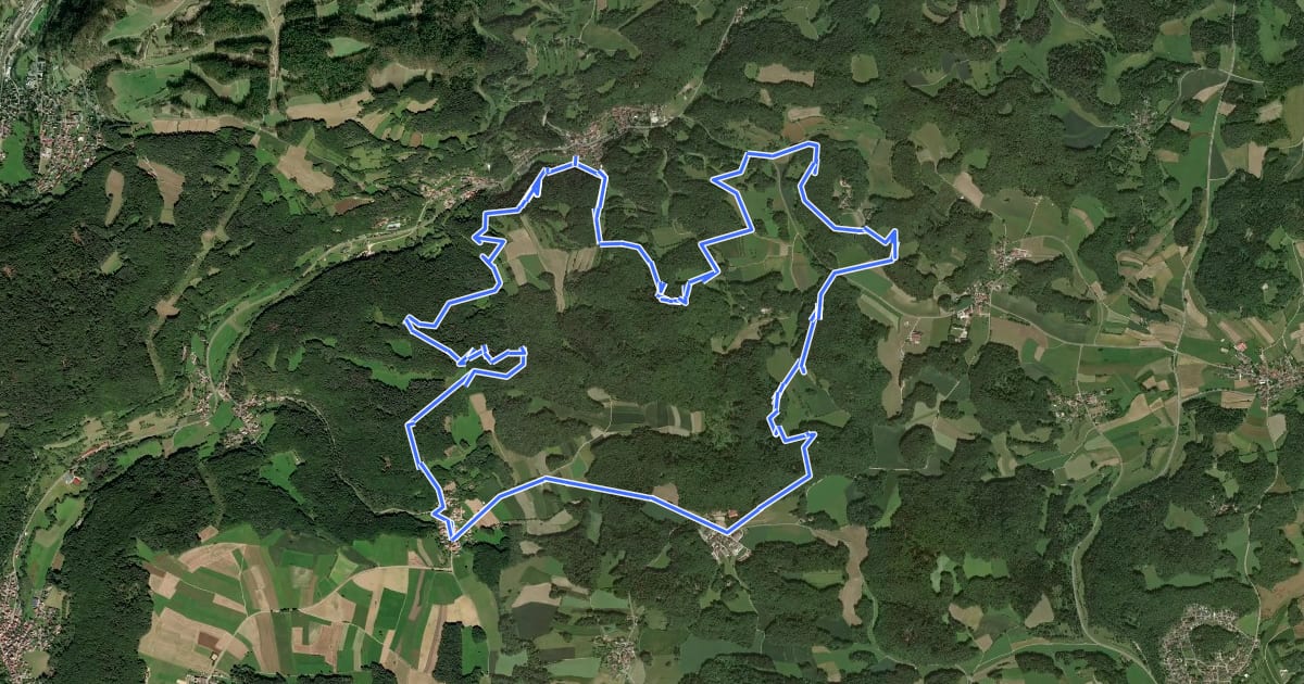 Маршрут Höhlenrundweg (Nr. 3) на спутниковом снимке