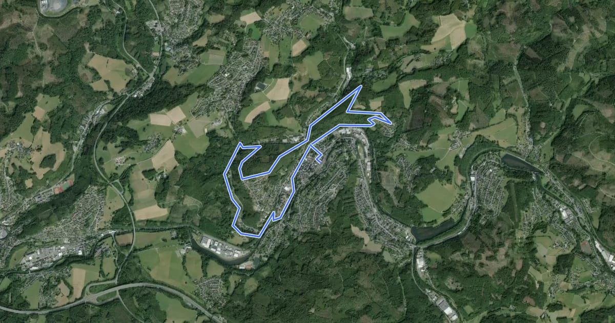 Маршрут Höhlenweg на спутниковом снимке