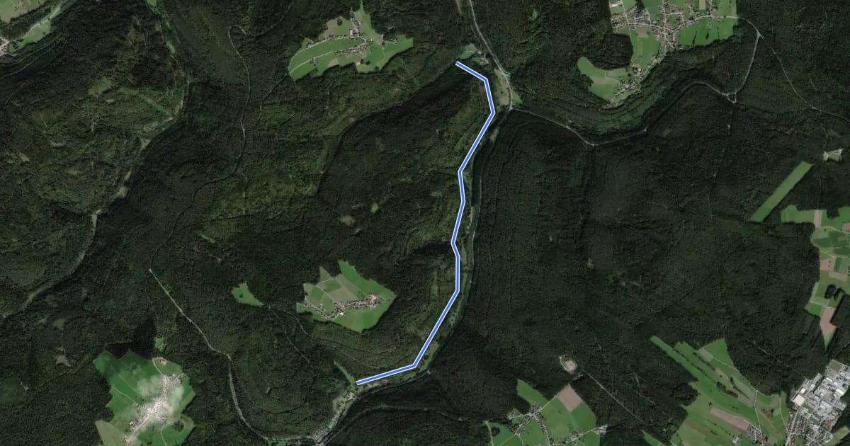 Маршрут Hühnerbächle - Sägmühle на спутниковом снимке