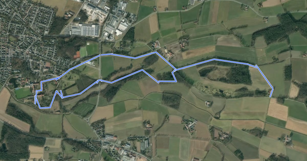Маршрут Hühnermoor на спутниковом снимке