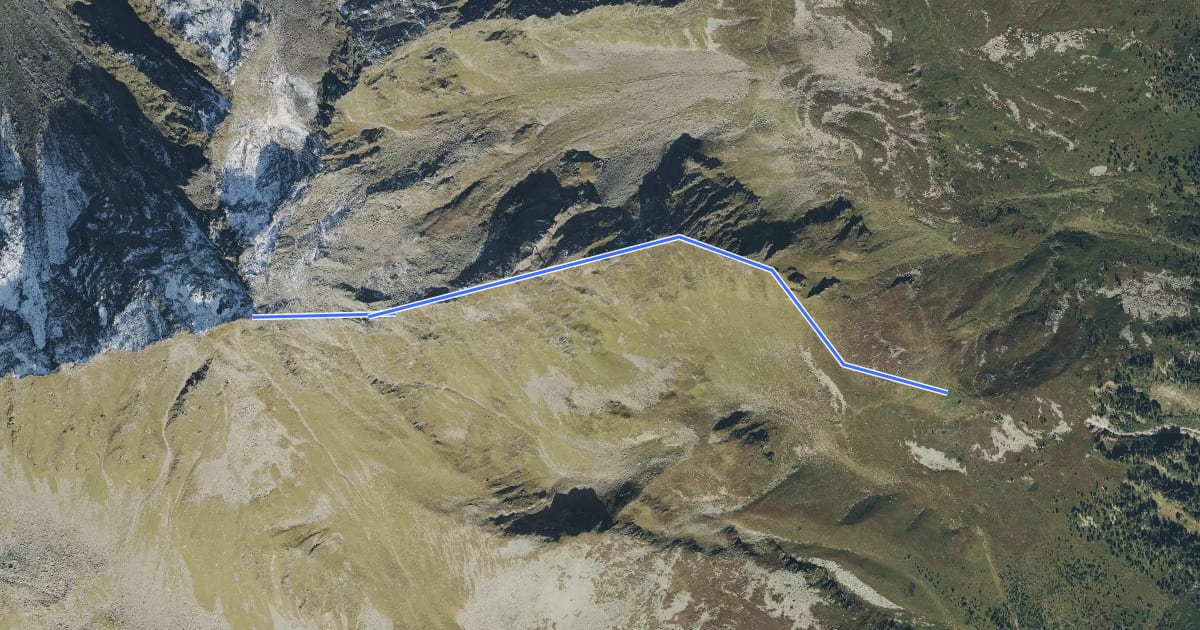 Маршрут Hühnerspiel - Brennerspitze на спутниковом снимке
